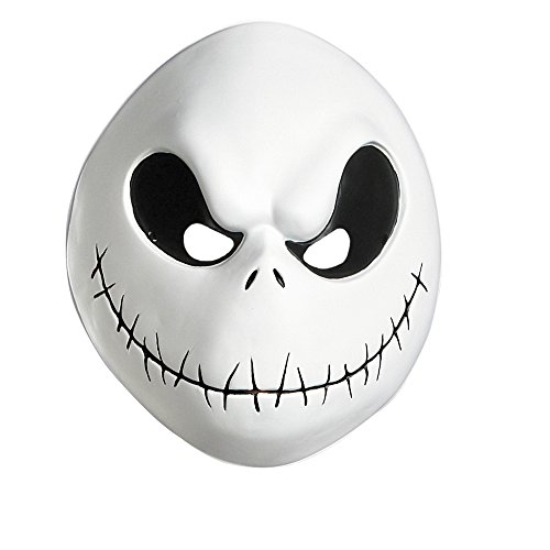 Disney mens Disguise the Nightmare Before Christmas Jack Skellington costume masks, White/Black, One Size US