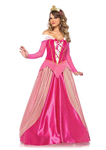 Leg Avenue Women's Classic Sleeping Beauty Princess Halloween Costume, Pink, Large