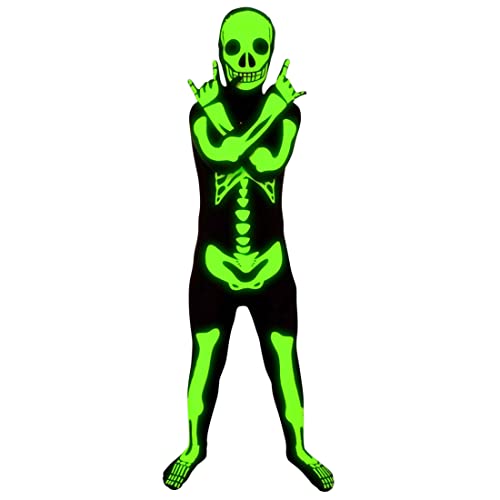 Morphsuits Skeleton Costume for Kids, Kids Skeleton Costume, Boys Skeleton Costume, Stick Figure Costume for Boys, Glow in the Dark Skeleton Costume Kids, Girls Skeleton Costume M