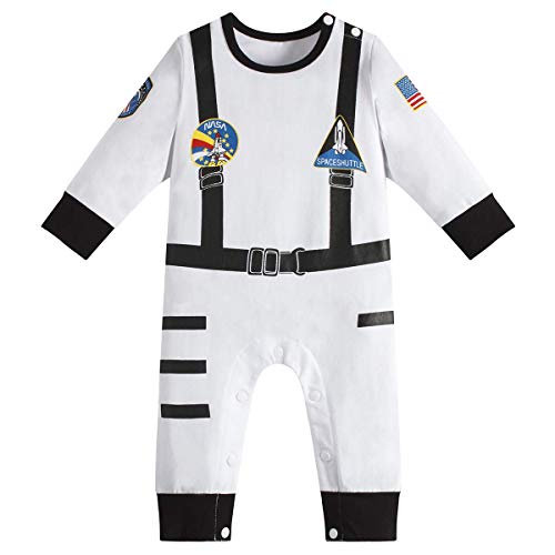LENSOUS Paddy Field Baby Boys Girls Astronaut Suit Space Explorer Jumpsuit Cosplay Costume Halloween (18-24 Months)