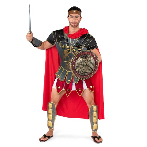 Spooktacular Creations Brave Men’s Roman Gladiator Costume Set for Halloween Audacious Dress Up Party (Standard)