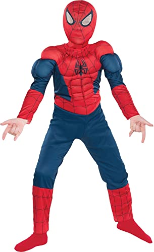 Suit Yourself Classic Spider-Man Halloween Muscle Costume for Boys, Marvel Comics, Size Small 4-6, Includes Headpiece