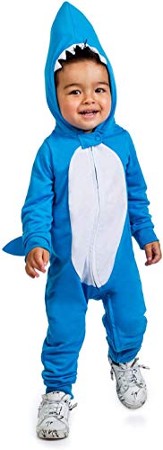 Tipsy Elves Baby Shark Halloween Costume - Infant Unisex Shark Onesie: 6-12M