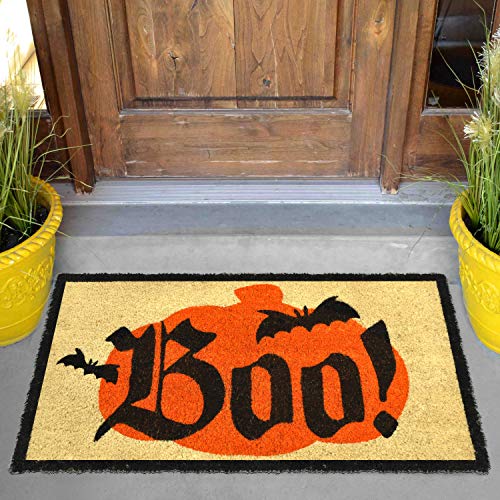 JOYIN 30” x 17” Halloween 3D Vortex Illusion Doormat, Stereo Vision Hole Natural Coir Scary Door Mat, Indoor/Outdoor Decorative Doorway Rug Carpet for Halloween Room Decorations