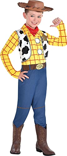 Party City Toy Story 4 Woody Halloween Costume for Toddler Boys, 3-4T, Includes Jumpsuit and Hat