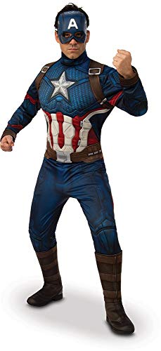 Rubie's mens Marvel: Avengers Endgame Deluxe Captain America and Mask Adult Sized Costumes, As Shown, Extra-Large US