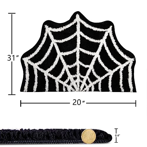 Spooky Spider Web Halloween Bath Rug Set
