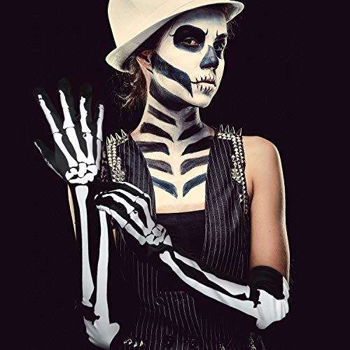 Halloween Skeleton Gloves and Over Knee Stockings