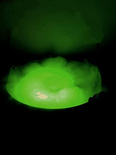 Witches Bubbling 14" Black Cauldron with Mystic Green Fogger