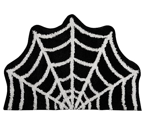 Spooky Spider Web Halloween Bath Rug Set