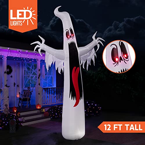 12 ft Tall Halloween Horror Tongue Ghost Inflatable