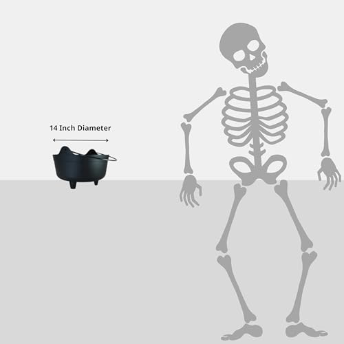 Witches Bubbling 14" Black Cauldron with Mystic Green Fogger