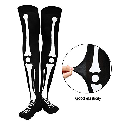 Halloween Skeleton Gloves and Over Knee Stockings
