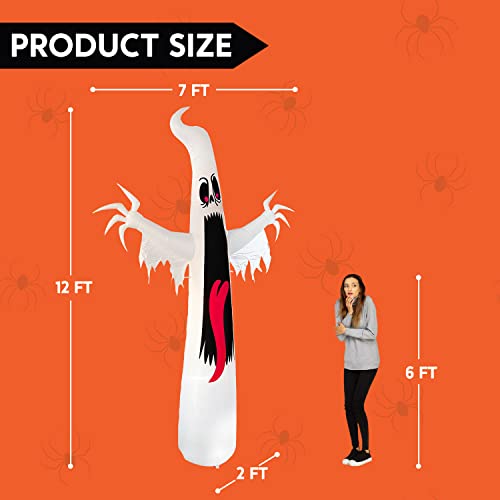 12 ft Tall Halloween Horror Tongue Ghost Inflatable