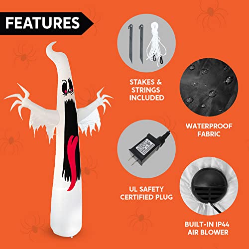 12 ft Tall Halloween Horror Tongue Ghost Inflatable