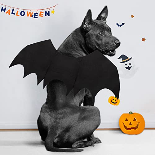 Malier Halloween Dog Costume Cool Halloween Dog Bat Wings Pet Costume Cat Costume Cosplay Decoration for Small Mediume Large Dogs Cats (X-Large)