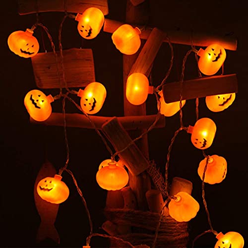 Halloween String Lights, LED Pumpkin Lights - 3D Halloween Decoration Lights, Battert Operated String Lights for Indoor Outdoor Party Bedroom Home Festival Holiday Christmas Décor