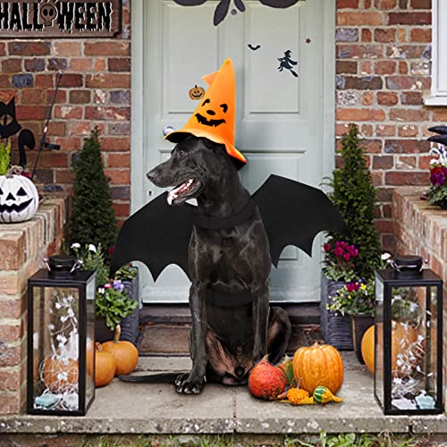 Malier Halloween Dog Costume Cool Halloween Dog Bat Wings Pet Costume Cat Costume Cosplay Decoration for Small Mediume Large Dogs Cats (X-Large)