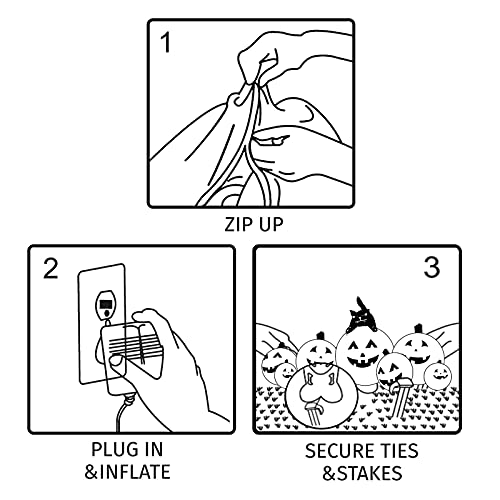 HBlife 8 FT Halloween Inflatables Outdoor Decorations Pumpkin, Animated Witch's Cat Blow Up Pumpkin with Build-in LEDs, Inflatable Decoration for Front Yard, Porch, Lawn or Halloween Party