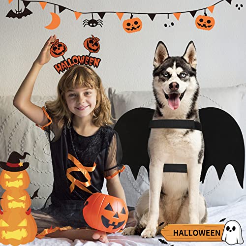 Halloween Costumes for Dogs,Large Dog Bat Wings,Pets Costumes Dress Up Apparel，Bat Wings Costumes with Dog Leash,Halloween Decro