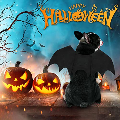 Malier Halloween Dog Costume Cool Halloween Dog Bat Wings Pet Costume Cat Costume Cosplay Decoration for Small Mediume Large Dogs Cats (X-Large)