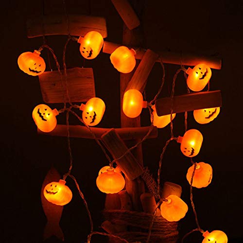 DomeStar Halloween String Lights, 10ft 20LED Pumpkin Lights Battery Operated Pumpkin Lights for Halloween Thanksgiving Decorations