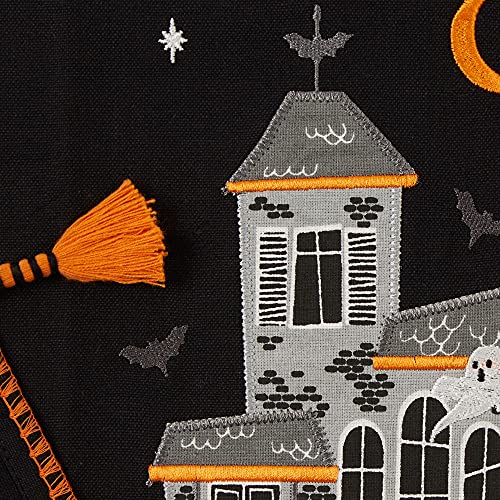 DII Happy Halloween Dishtowel Collection Embellished Cotton Kitchen Hand Towel Set, 18x28, Home Sweet Haunted Home, 3 Count