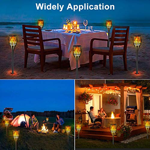 Ollivage Solar Torch Lights, Waterproof Flickering Flames Torches Lights 43" Outdoor Solar Spotlights Landscape Decoration Lighting Dusk to Dawn Auto On/Off for Yard Patio Driveway, 1 Pack