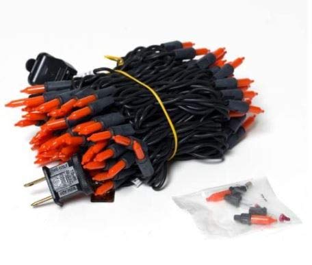 100 Count Halloween Lights Outdoor, Indoor | Orange String Lights | Orange Lights | Mini String Lights | Outdoor Orange Halloween Lights | Outdoor Halloween Lights | Halloween Lights Indoor