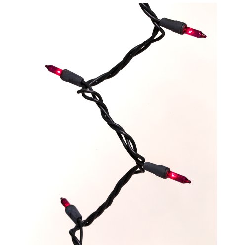 Sylvania V34708-88 100-Count Purple (Not Dark Purple Slightly Pinkish) Halloween Lights Set with Black Wire