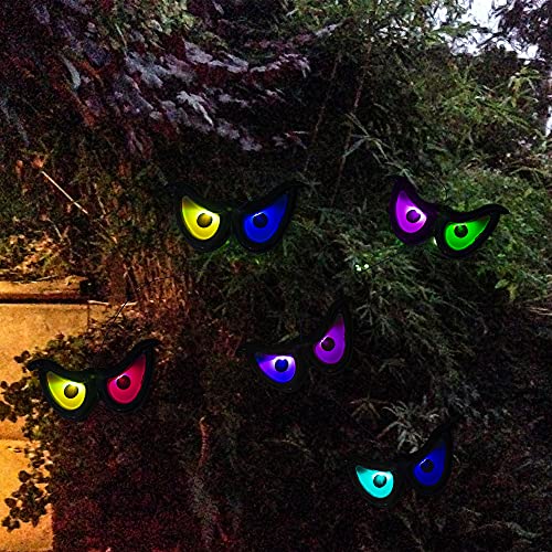 DAZZLE BRIGHT 10 LED RGB Flashing Eyes String Halloween Lights, Light up Battery Operated Waterproof Decorations for Indoor Outdoor Room Yard Garden Party Carnival Supplies