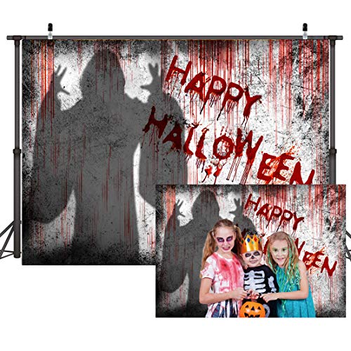 LTLYH 8X6ft Bloody Halloween Backdrop Fabric Dripping Blood Ghost Shadow Photo Backdrops for Photoshoot Horror Halloween Party Banner Portrait Photo Booth Backdrop Props A066