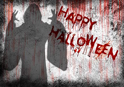 LTLYH 8X6ft Bloody Halloween Backdrop Fabric Dripping Blood Ghost Shadow Photo Backdrops for Photoshoot Horror Halloween Party Banner Portrait Photo Booth Backdrop Props A066