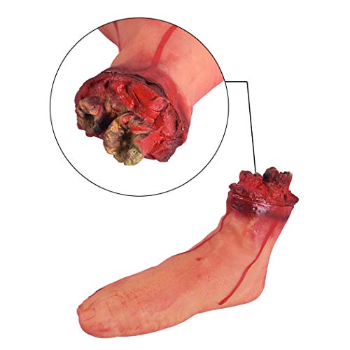 Halloween Blood Props Fake Scary Severed Hand Broken for Haunted House Halloween Vampire Zombie Party Decorations Supplies (Broken hands + feet + fingers)