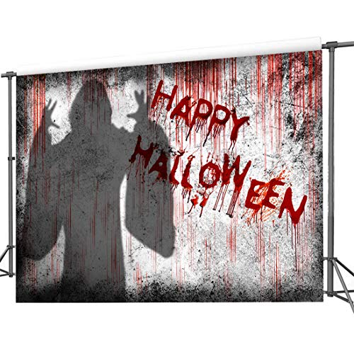 LTLYH 8X6ft Bloody Halloween Backdrop Fabric Dripping Blood Ghost Shadow Photo Backdrops for Photoshoot Horror Halloween Party Banner Portrait Photo Booth Backdrop Props A066