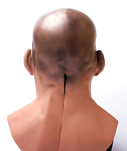 LEKA NEIL Realistic Bald Head Man Mask Halloween Masquerade Mask Novelty Costume Party Latex Full Head Mask
