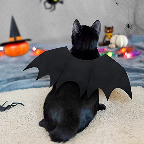 Malier Halloween Costume for Cat Dog, Dog Cat Halloween Costume Bat Wings Cosplay Costume for Small Medium Large Cats and Dogs (Small)