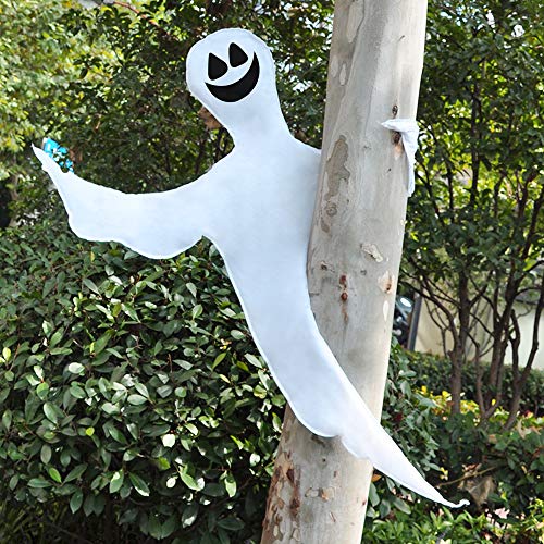 JOYIN Halloween Tree Wrap Ghost Decoration, Smiling Ghost Design Decorations, Halloween Outdoor, Lawn, Tree Decor, Ghost Party Supplies