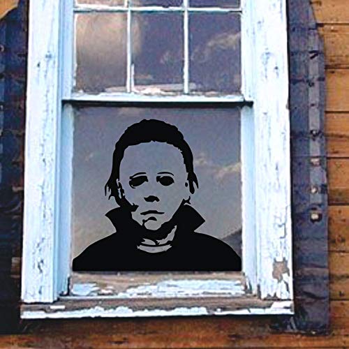 FlyWallD Halloween Holiday Decals Michael Myers Horror Living Room Sticker Funny Door Window Mirror Vinyl Art Décor