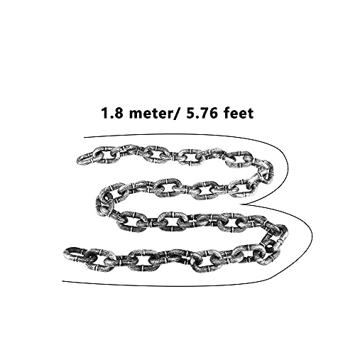 Haconba 2 Pack 6 Feet Halloween Chains Plastic Chains Props Decoration Prison Chain for Halloween Party Decoration Cosplay Accessory