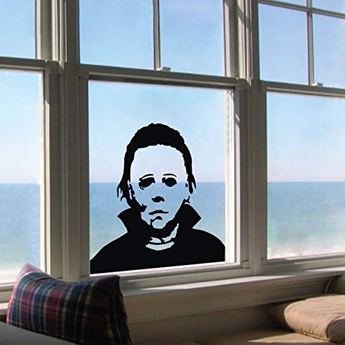 FlyWallD Halloween Holiday Decals Michael Myers Horror Living Room Sticker Funny Door Window Mirror Vinyl Art Décor