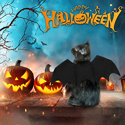 Malier Halloween Costume for Cat Dog, Dog Cat Halloween Costume Bat Wings Cosplay Costume for Small Medium Large Cats and Dogs (Small)
