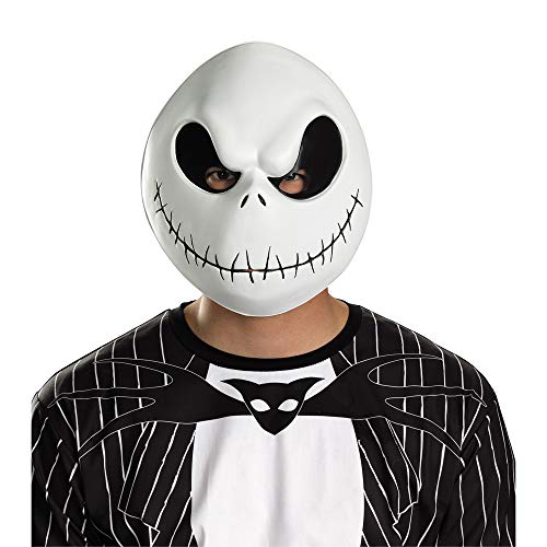 Disney mens Disguise the Nightmare Before Christmas Jack Skellington costume masks, White/Black, One Size US