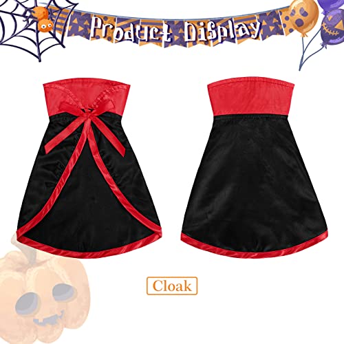 WHIPPY Halloween Cat Costume Vampire Cloak Witch Hat Adjustable Pet Costume Accessories Pet Cape Costume for Cat Rabbit Small Animal