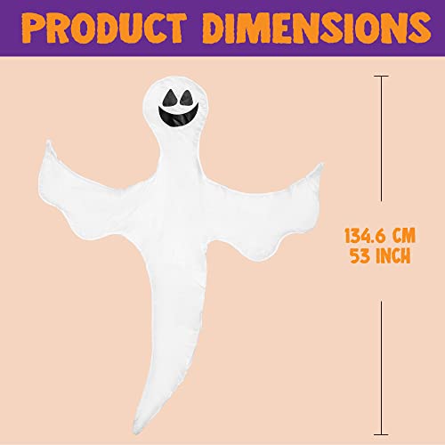 JOYIN Halloween Tree Wrap Ghost Decoration, Smiling Ghost Design Decorations, Halloween Outdoor, Lawn, Tree Decor, Ghost Party Supplies