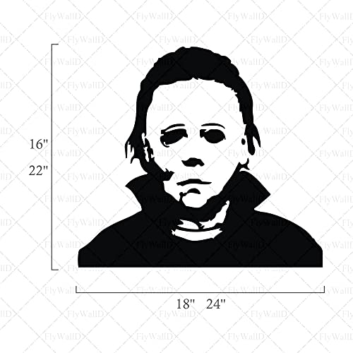 FlyWallD Halloween Holiday Decals Michael Myers Horror Living Room Sticker Funny Door Window Mirror Vinyl Art Décor