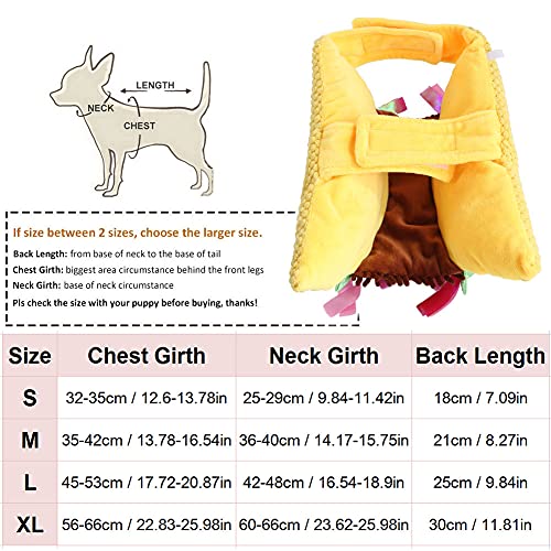 Dog Taco Costume Halloween Costumes for Dogs, Funny Taco Pet Costume Dog Halloween Costumes, Halloween Christmas Apparel Halloween Cosplay Costumes for Small Medium Dogs Cats