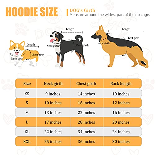 Uteuvili Dog Hoodie Security Dog Sweater Soft Brushed Fleece Dog Clothes Dog Hoodie Sweatshirt with Pocket Dog Sweaters for Medium Dogs(M), Black
