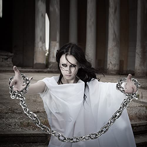 Haconba 2 Pack 6 Feet Halloween Chains Plastic Chains Props Decoration Prison Chain for Halloween Party Decoration Cosplay Accessory