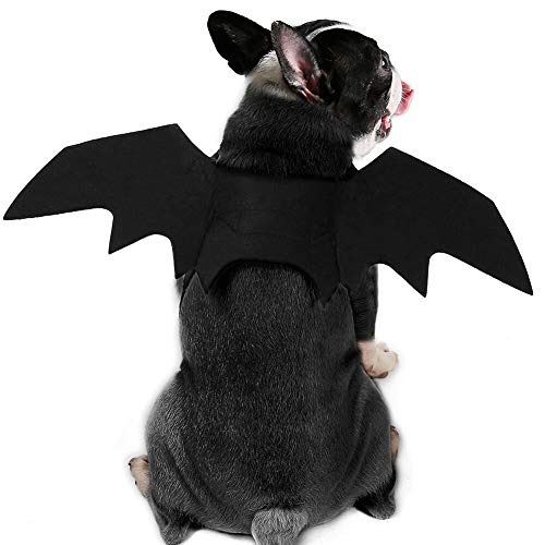 Dog Bat Wing Costume for Halloween, Pet Halloween Party Dress Up Costume for Cat and Small Medium Large Dog